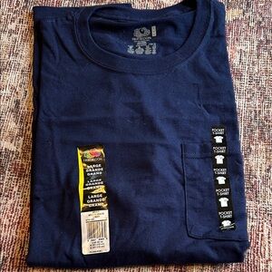 Fruit of the Loom Men's Dark Blue Pocket Tee